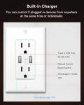 Lumary Smart Outlet with USB—Works with Alexa, Google Home
