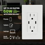 Leviton 60W In-Wall USB Type-C Charger