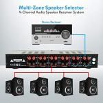 Pyle 4-Channel Speaker Selector Switch for Home Audio