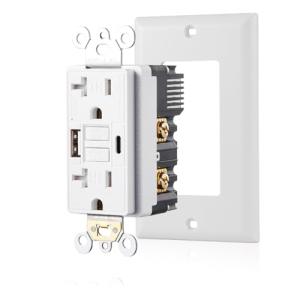 Suplevel 20 Amp GFCI Outlet with USB Charger
