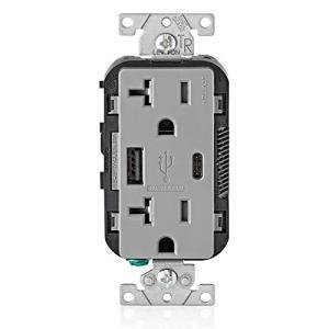 Leviton USB In-Wall Charger with Tamper-Resistant Outlet