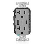 Leviton USB In-Wall Charger with Tamper-Resistant Outlet