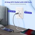 Suplevel 20 Amp GFCI Outlet with USB Charger