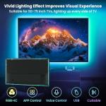 LED TV Backlight Strip - 16.4ft with Bluetooth & Voice Control