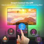 LED TV Backlight Strip - 16.4ft with Bluetooth & Voice Control