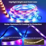 LED TV Backlight Strip - 16.4ft with Bluetooth & Voice Control