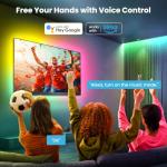 LED TV Backlight Strip - 16.4ft with Bluetooth & Voice Control
