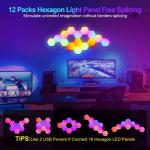 Smart RGB Hexagon Light Panels - 12 Pack