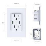 2.4GHz Smart USB Wall Outlet with Fast Charging