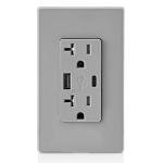 Leviton USB In-Wall Charger with Tamper-Resistant Outlet