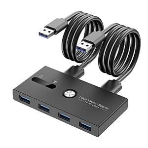 USB 3.0 Switch for 2 Computers and 4 USB Devices
