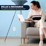 TOPGREENER 4.2A 3-Port USB Wall Outlet, 2-Pack