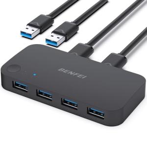 USB 3.0 KVM Switch for 2 Computers and 4 USB Devices