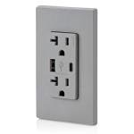 Leviton USB In-Wall Charger with Tamper-Resistant Outlet