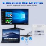 USB 3.0 Bi-Directional Switch for 2 Computers