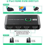 4K HDMI KVM Switch for 2 Computers