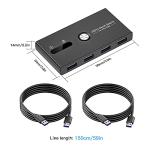 USB 3.0 Switch for 2 Computers and 4 USB Devices