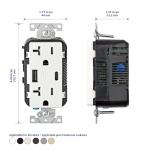 Leviton USB In-Wall Charger with Tamper-Resistant Outlet