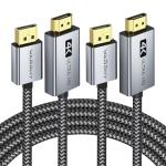 Warrky 4K DisplayPort to HDMI Cable 6FT 2 Pack