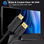4 Feet 4K DisplayPort to HDMI Cable