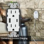 Leviton USB In-Wall Charger with Outlet, White