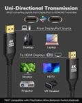25FT DisplayPort to HDMI 4K High Speed Cable