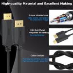 4 Feet 4K DisplayPort to HDMI Cable