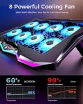 AICHESON RGB Gaming Laptop Cooling Pad with Fans