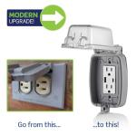 Leviton USB In-Wall Charger with Outlet, White