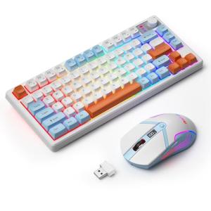 BlueFinger RGB Wireless Gaming Keyboard and Mouse Combo