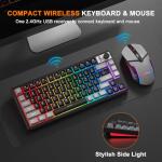 Wireless Gaming Keyboard & Mouse with RGB Lighting