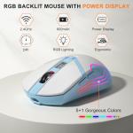 BlueFinger RGB Wireless Gaming Keyboard and Mouse Combo