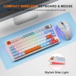 BlueFinger RGB Wireless Gaming Keyboard and Mouse Combo