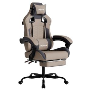 WOTSTA Ergonomic Gaming Chair with Massage and Footrest