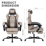 WOTSTA Ergonomic Gaming Chair with Massage and Footrest