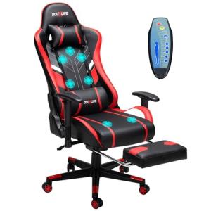 Douxlife Ergonomic Massage Gaming Chair with Footrest