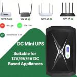 Mini UPS for WiFi Router and Modem 10400mAh