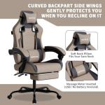 WOTSTA Ergonomic Gaming Chair with Massage and Footrest