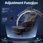 DL-win Adjustable Gaming Chair with Footrest and Massage