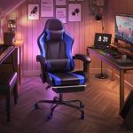 Shahoo Blue Gaming Chair with Massage and Footrest
