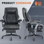 Ergonomic Reclining Office Chair with Massage & Heat