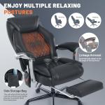 Ergonomic Reclining Office Chair with Massage & Heat