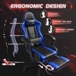 Shahoo Blue Gaming Chair with Massage and Footrest