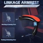 Ergonomic Gaming Chair with Footrest and Massage Support