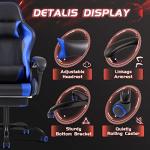 Shahoo Blue Gaming Chair with Massage and Footrest