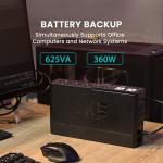 SKE 625VA Compact Battery Backup & Surge Protector