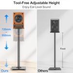 Height Adjustable Universal Speaker Stands Pair