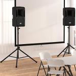 Adjustable Steel Speaker Stand, Supports 99.2 lbs