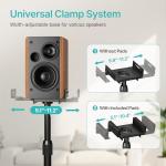 Height-Adjustable Speaker Stands Pair for Surround Sound