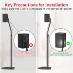 Adjustable Surround Sound Speaker Stands - 33" to 42